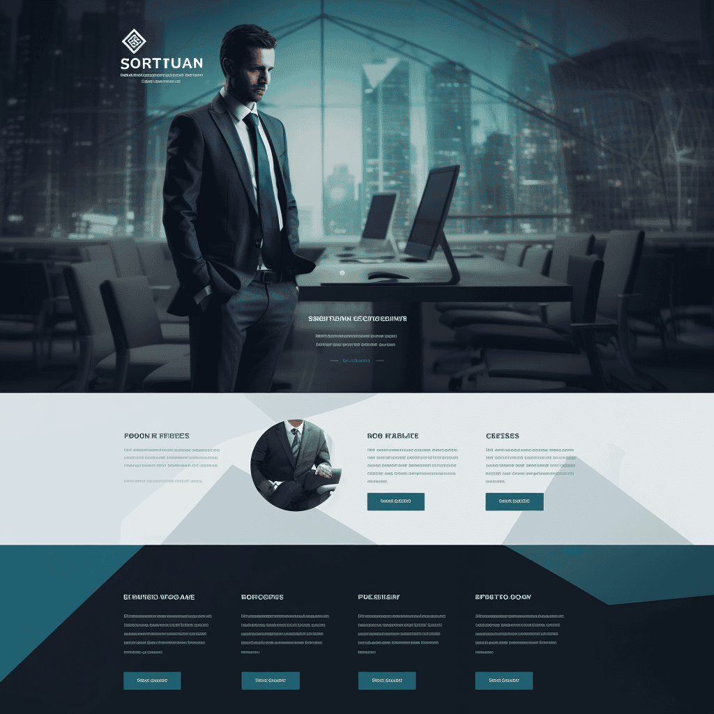 Midjourney-webdesign med minimalistisk layout
