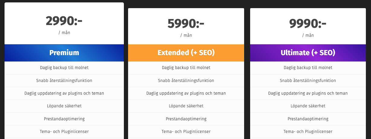 Support til din hjemmeside