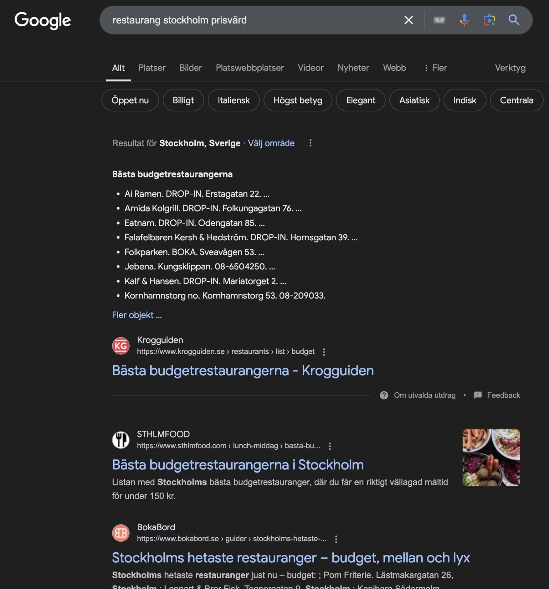 Traditionel søgning